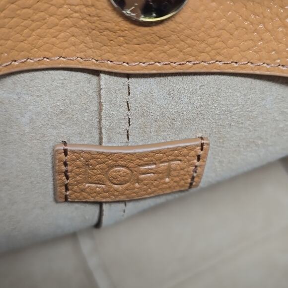 Loft Crossbody Brown Leather Tote Bag - Picture 6 of 7